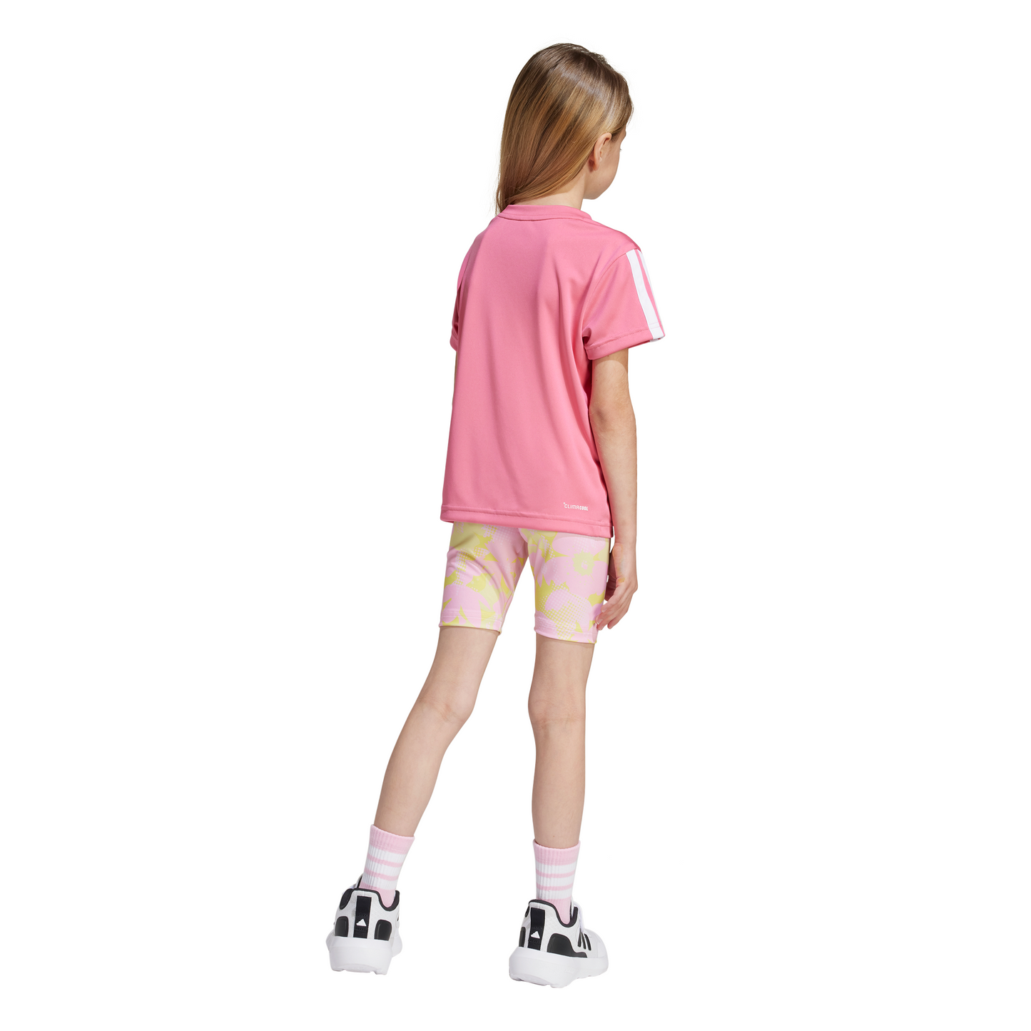 Big Kids' Adidas Train Essential Flower Print T-Shirt
