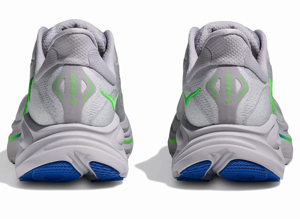 Hoka Clifton 10 'Ash Grey / Neon Green'
