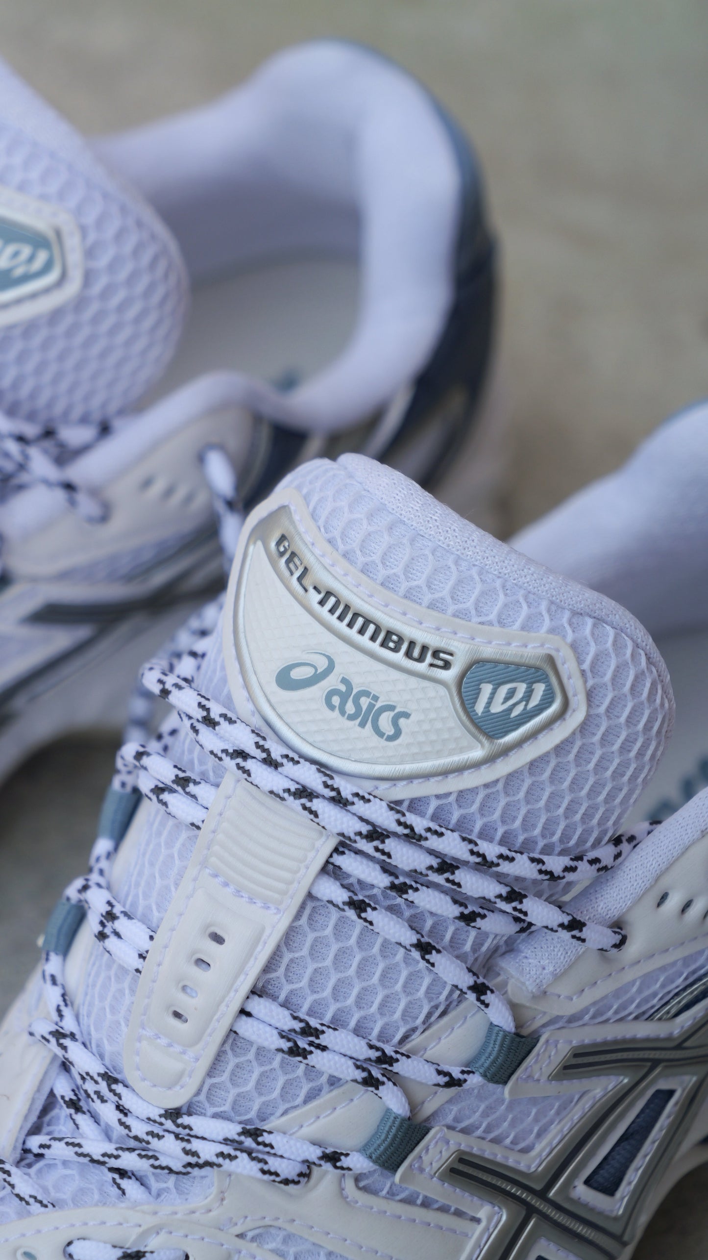 Mens Asics Gel-Nimbus 10.1 (White/Slate Blue)