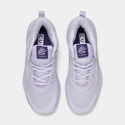 Big Kids' Under Amour Curry 3Z 24 Suede Basketball Shoes "Salt Purple"