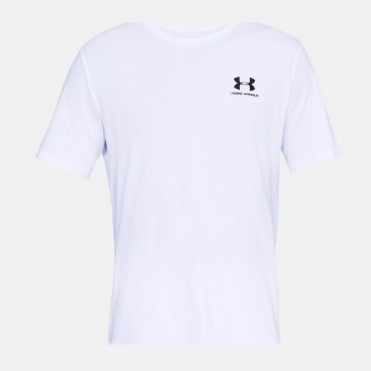 Men's Under Armour Left Chest Short Sleeve "White Black"
