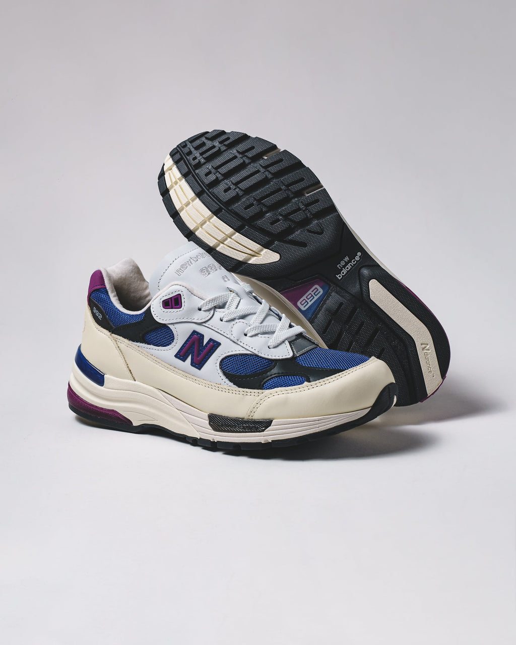 New Balance Men Made in USA 992 White Royal Purple Fuschsia U99278L