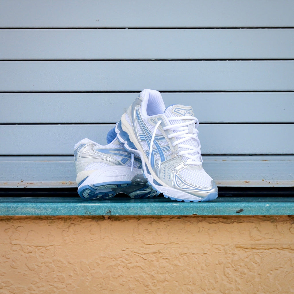 Mens Asics Gel-Kayano 14 (White/Light Navy)