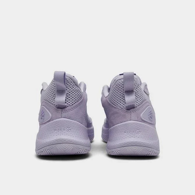 Big Kids' Under Amour Curry 3Z 24 Suede Basketball Shoes "Salt Purple"