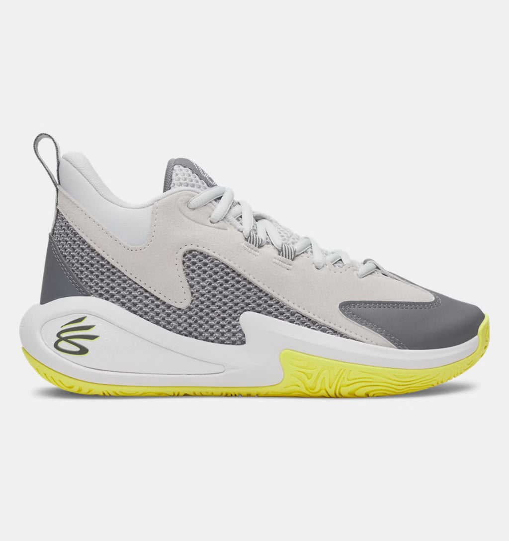 Big Kids' Under Armour Curry 3Z 25 Suede "Titan Gray" (Unisex)