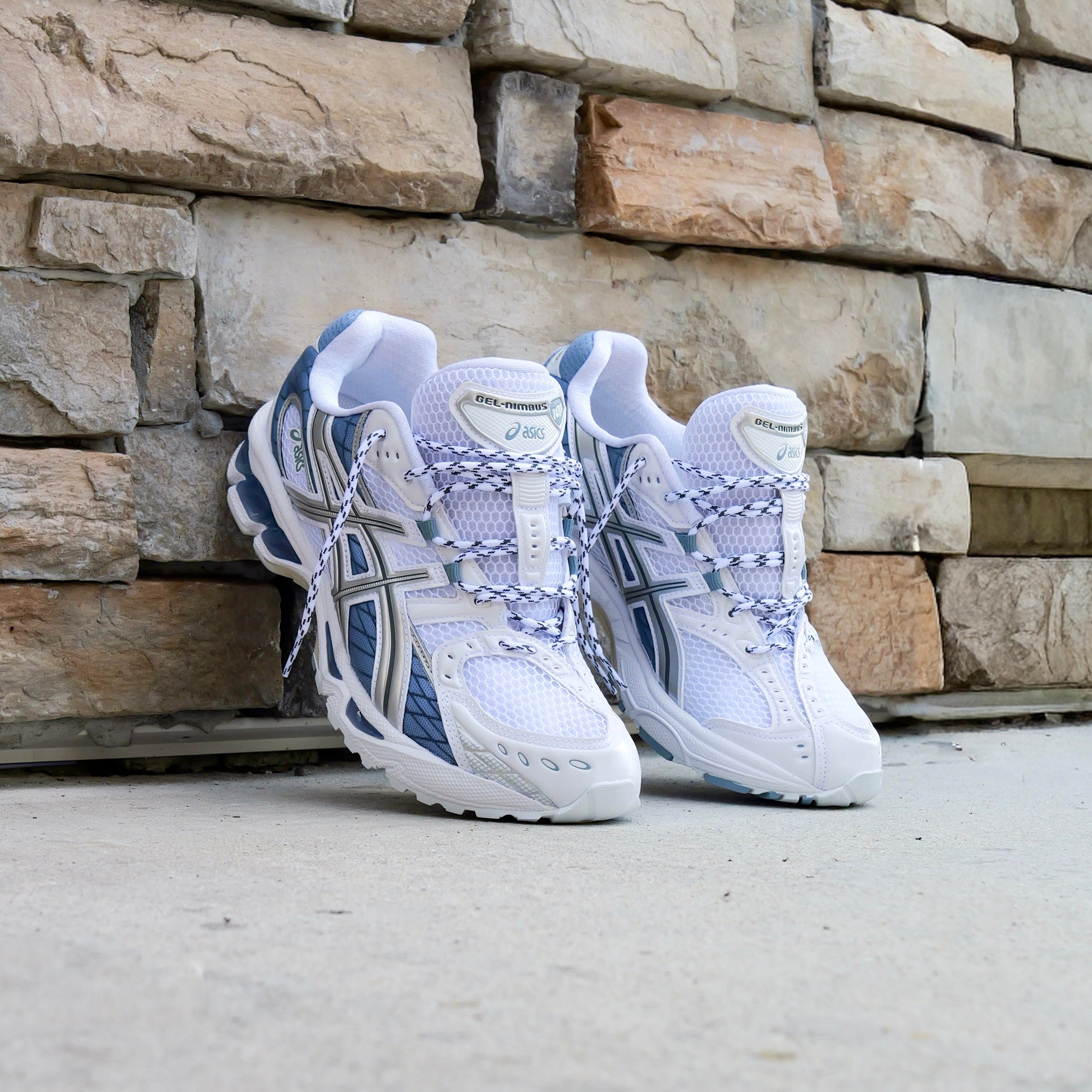 Mens Asics Gel-Nimbus 10.1 (White/Slate Blue)