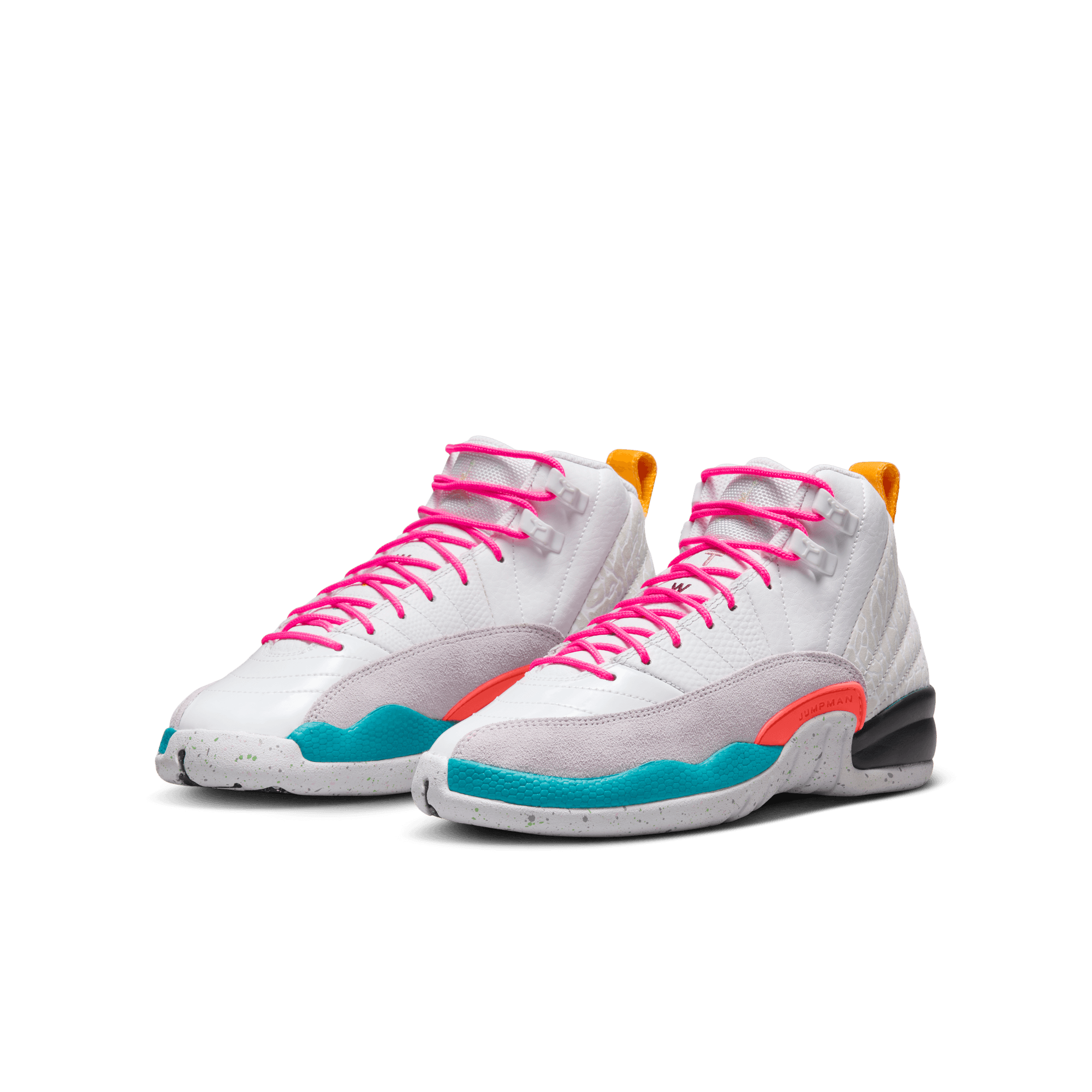 Big Kids' Air Jordan 12 Retro "White Vapor Green"