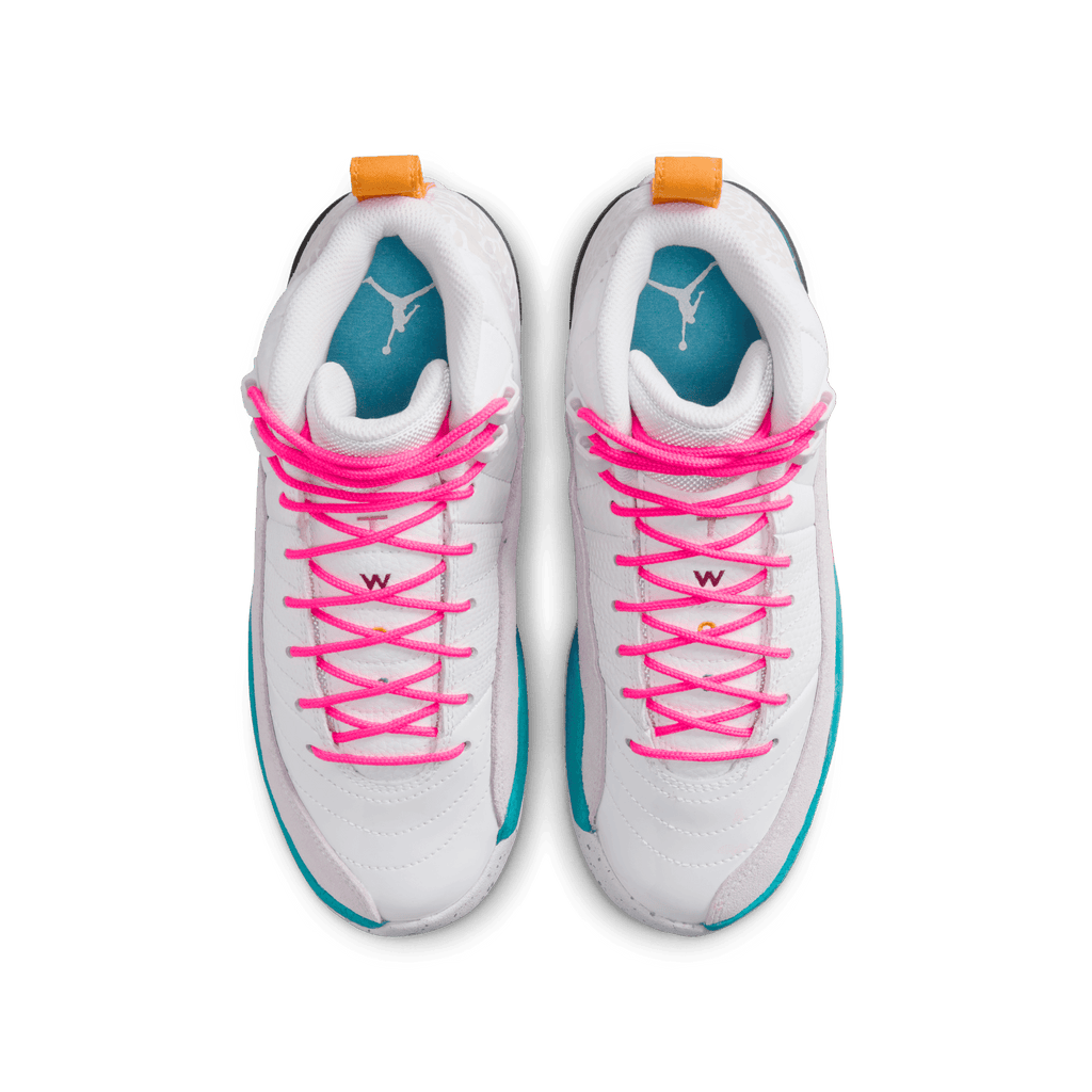 Big Kids' Air Jordan 12 Retro "White Vapor Green"