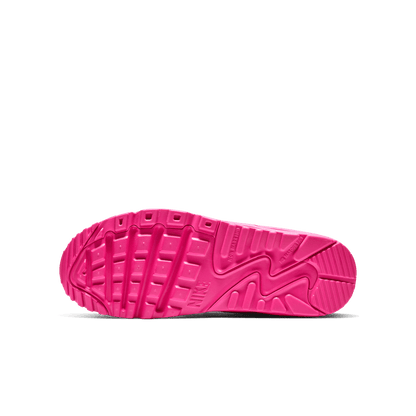 Girls' Nike Air Max 90 Leather "Laser Fuchsia"