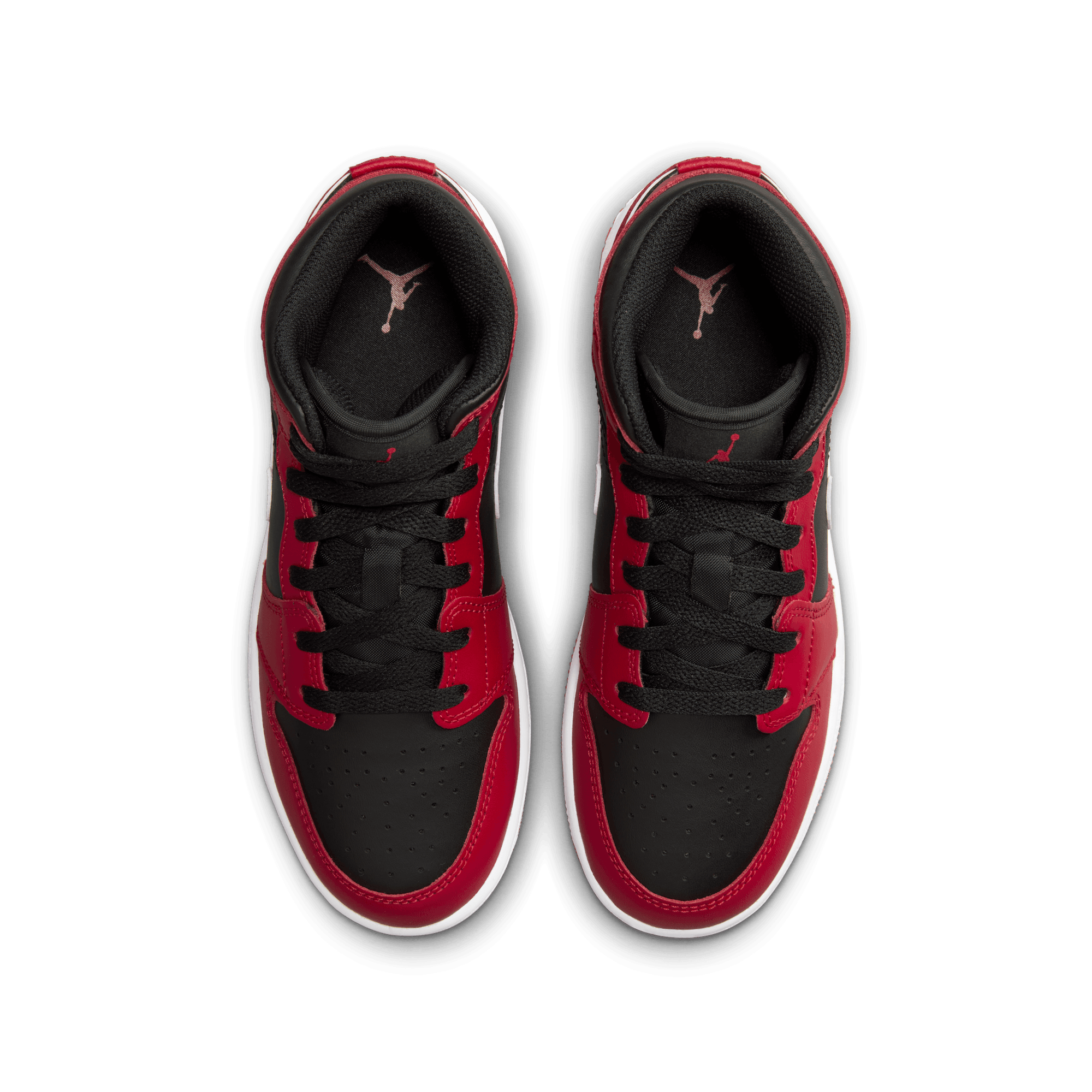 Big Kids' Air Jordan 1 Mid "Gym Red Black White"