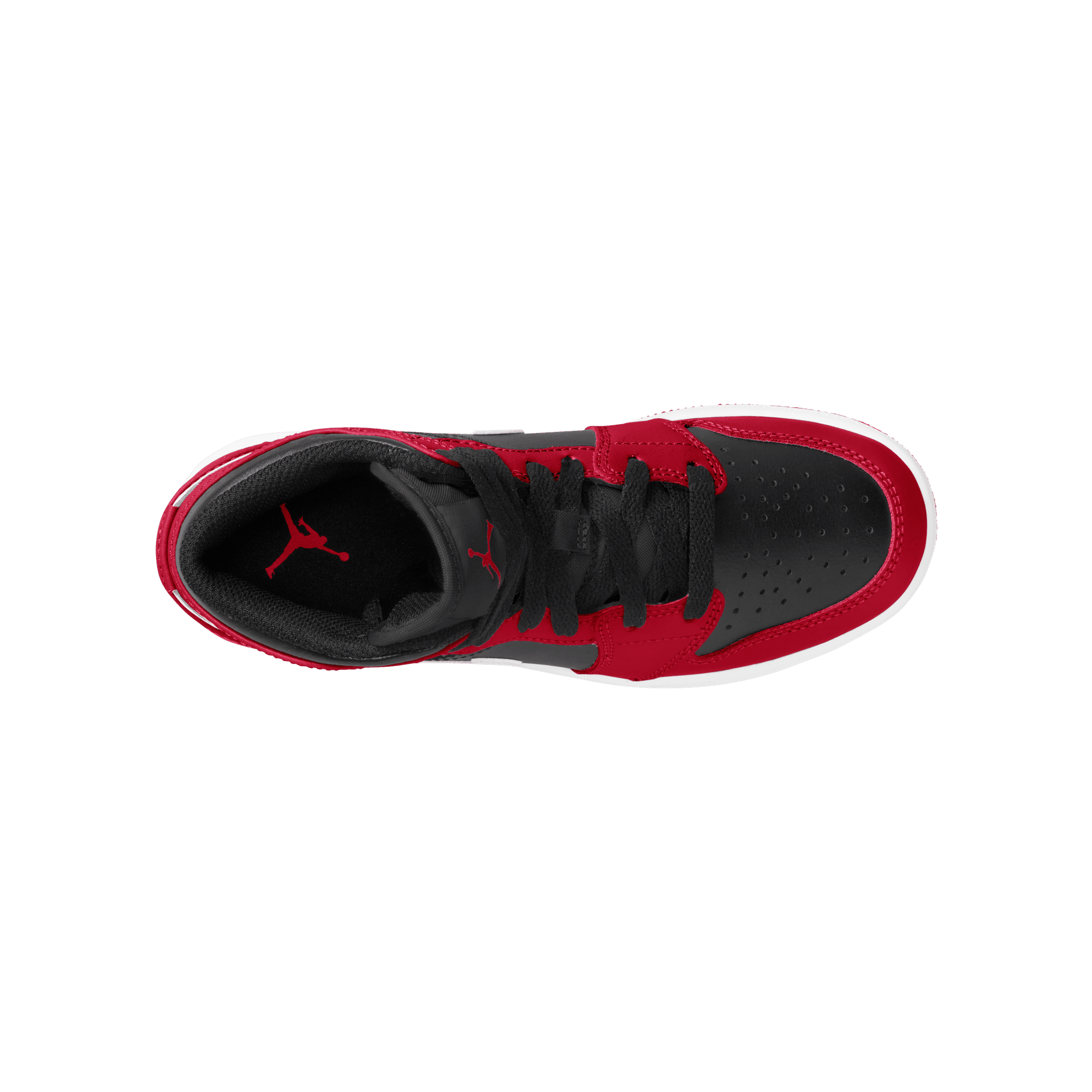 Big Kids' Air Jordan 1 Mid "Gym Red Black White"