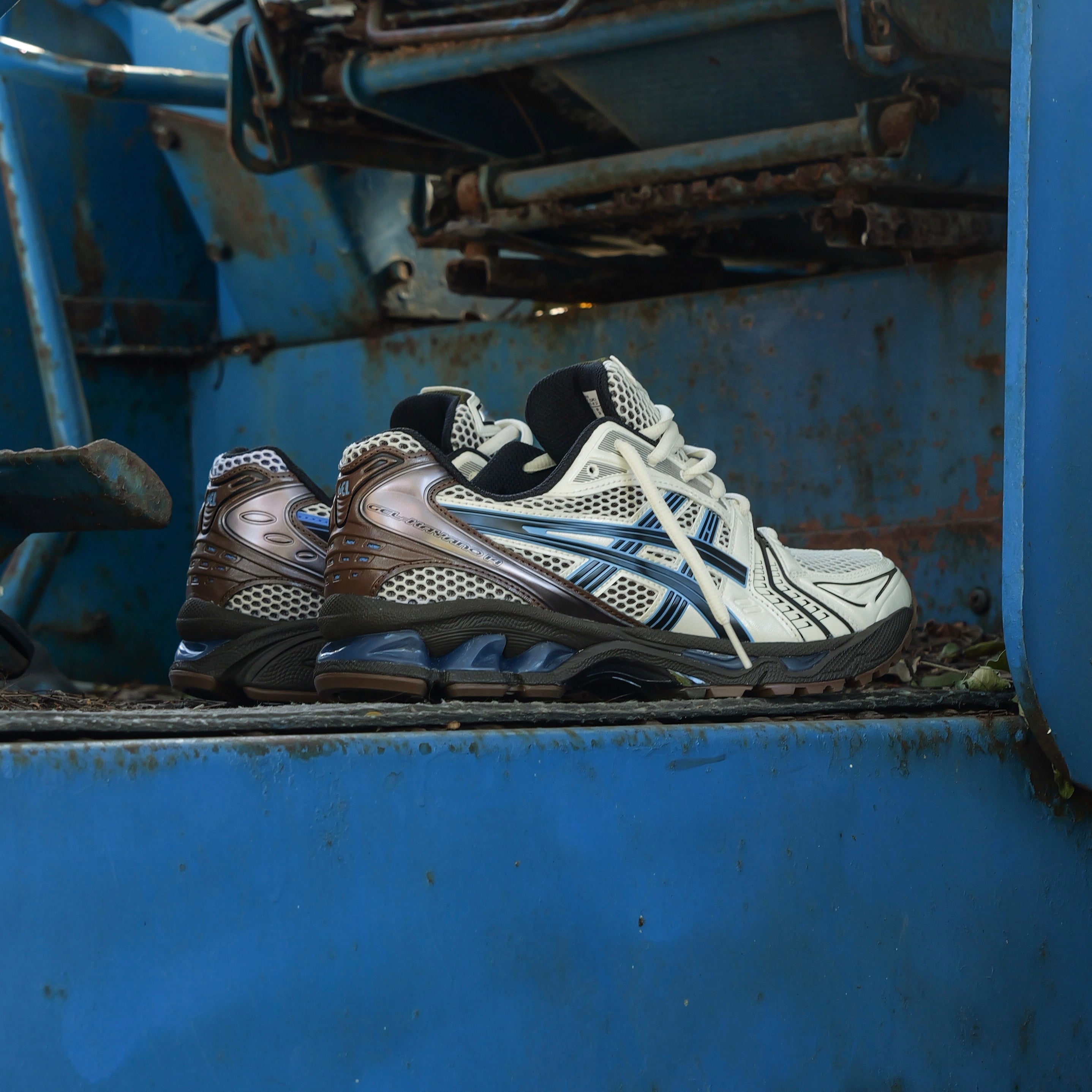 Mens Asics Gel-Kayano 14 (Cream/Blue Coast)