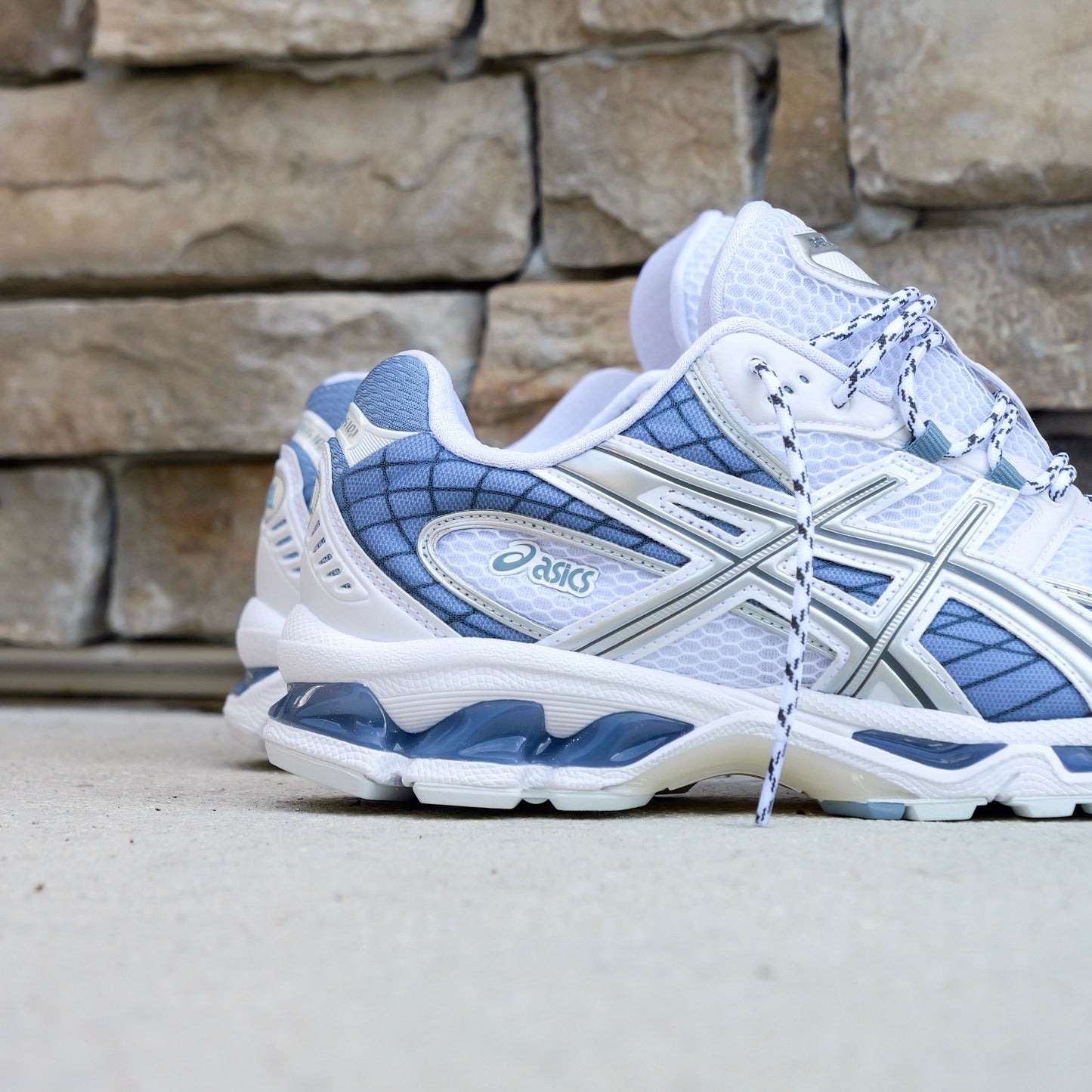 Mens Asics Gel-Nimbus 10.1 (White/Slate Blue)