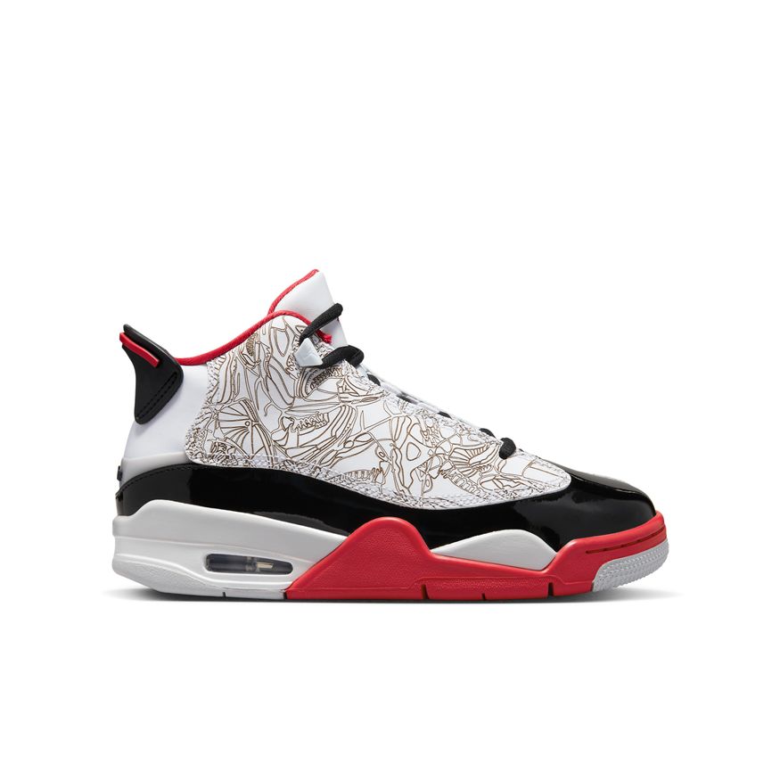 Big Kids' Air Jordan Dub Zero "White Varsity Red"