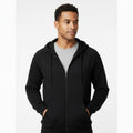 The Closet Inc Mens Fleece Zipper  Black