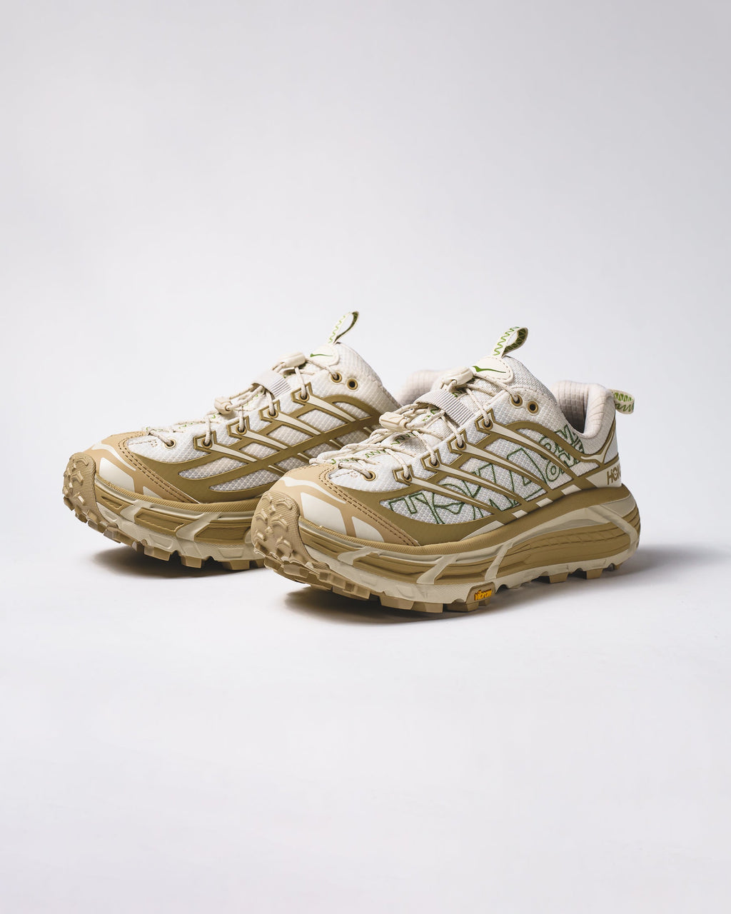 Hoka One One Unisex Mafate Three2 Wordmark Khaki Oatmilk 1175490-KKT