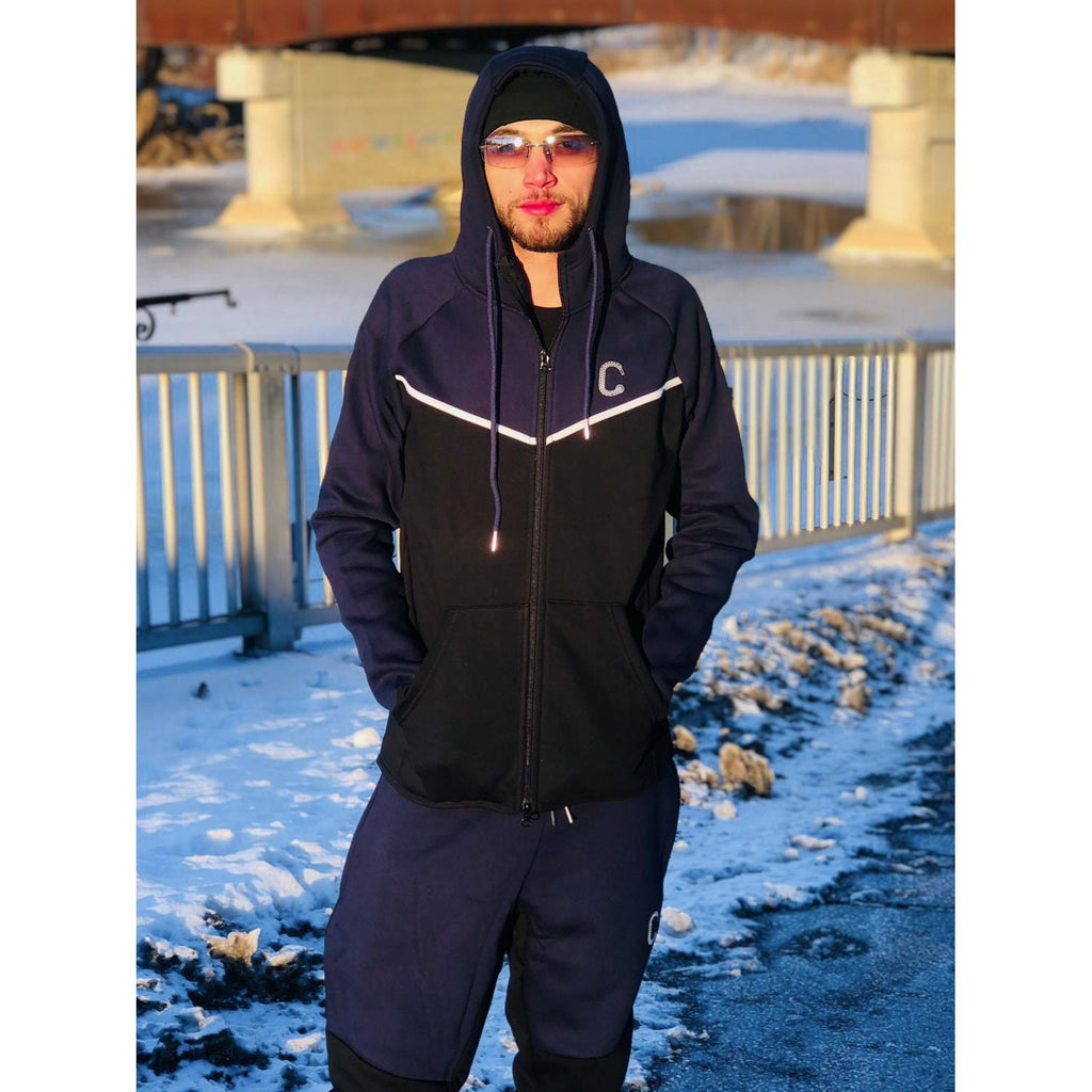 Men's The Closet Inc. Tech Fleece Zip Pants - Navy