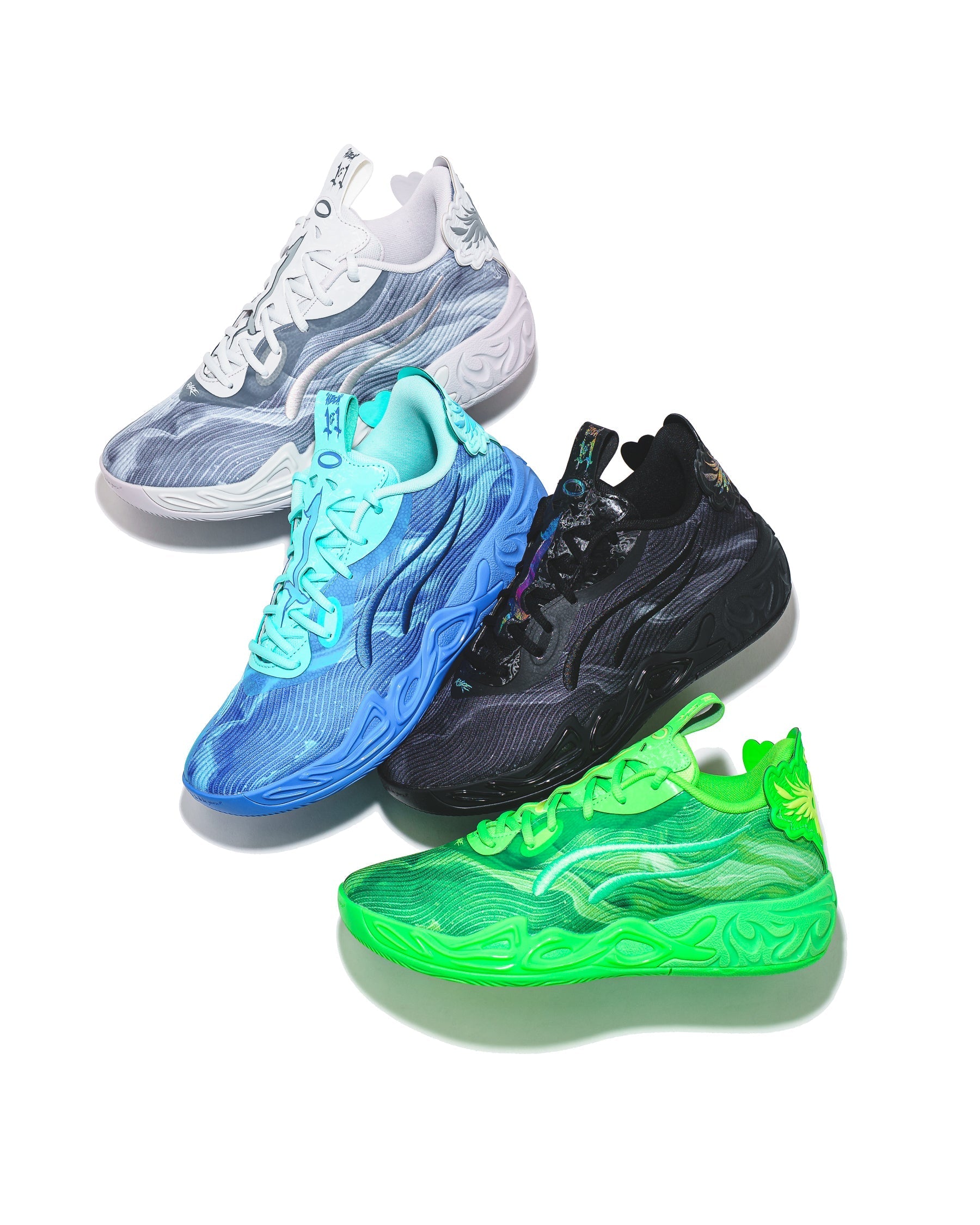 Puma Basketball Men LaMelo Ball MB.04 Lo Team Green Glare 312174-04