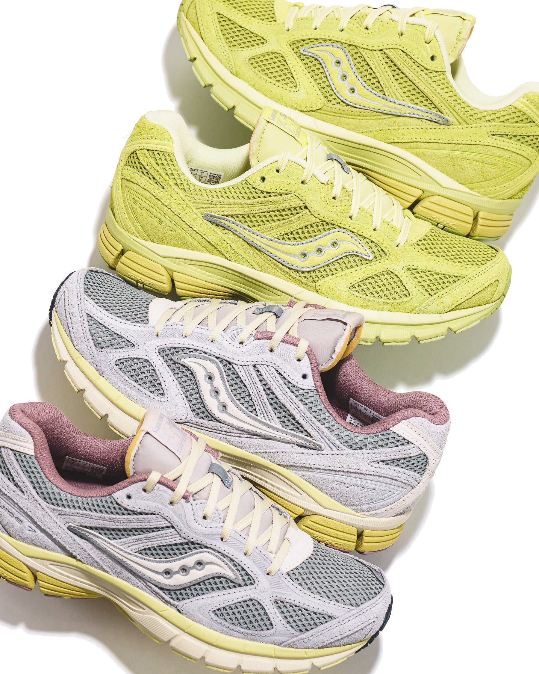 Saucony x 3sixteen Unisex ProGrid Guide 7 Lime Raffia S71044-2
